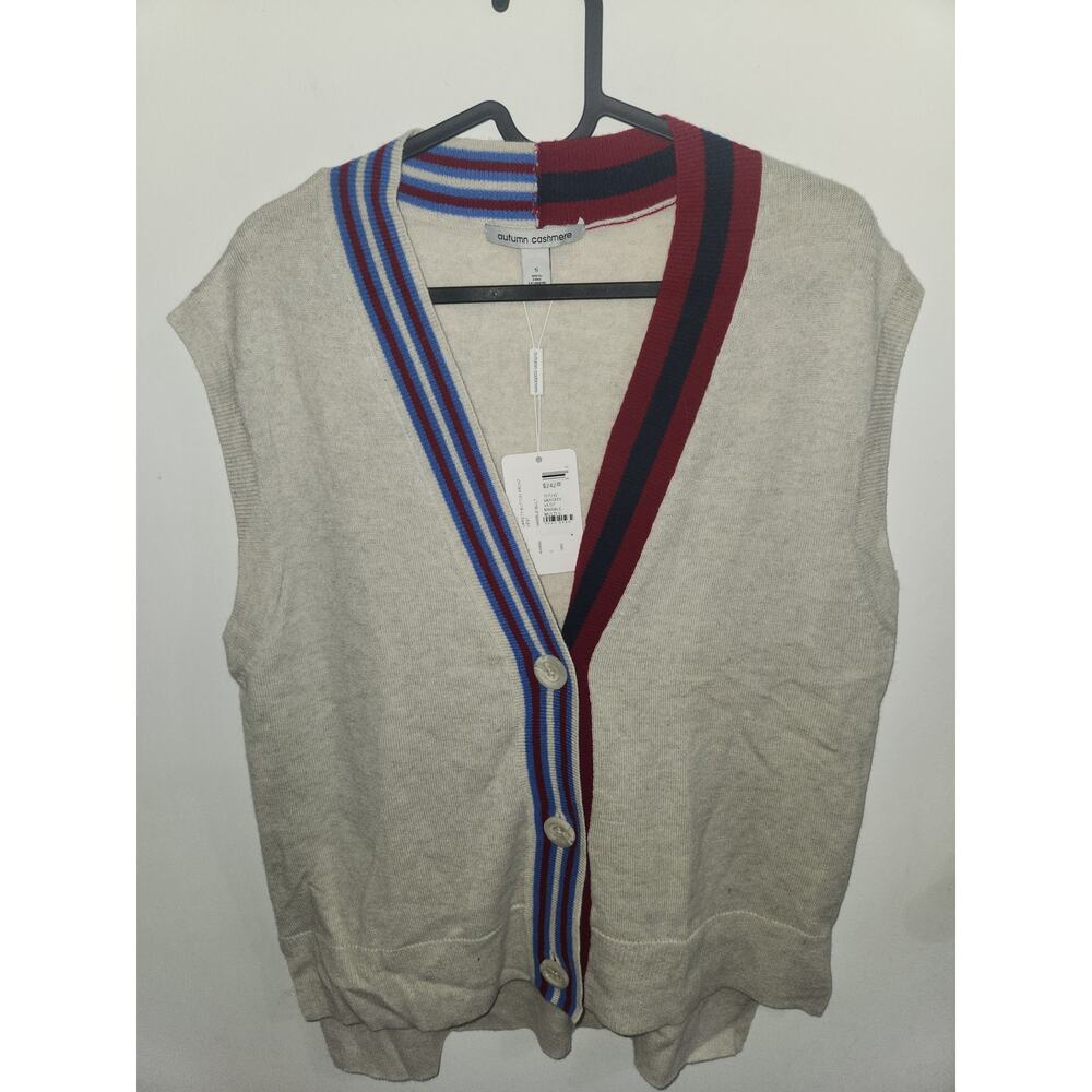 Autumn Cashmere varsity vest marble S NwT